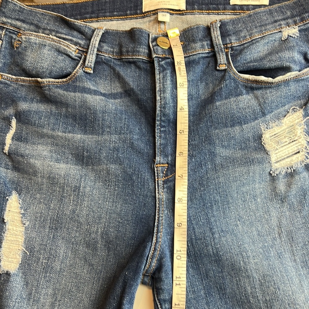 Frame Le High Skinny Crop Jeans Distressed High Rise Stretch Jeans New - Picture 8 of 12